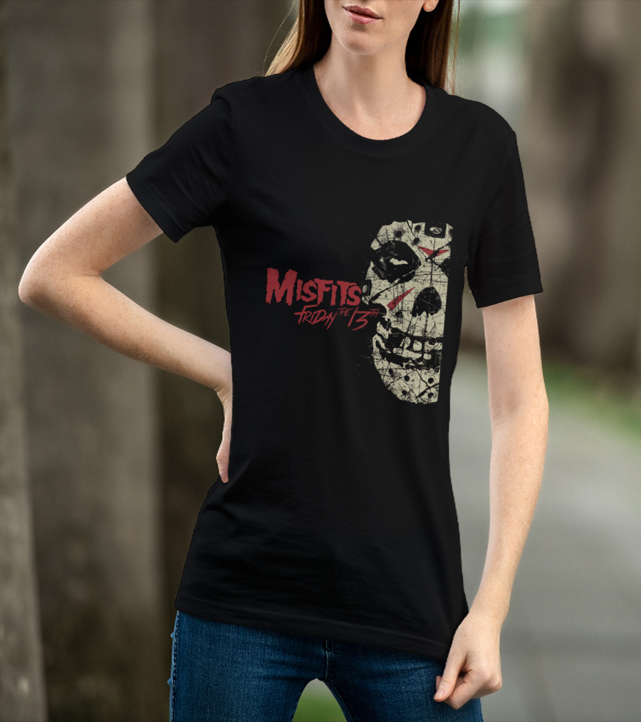 Misfits Friday The 13th Skull Horror Punk Crossover T-Shirt