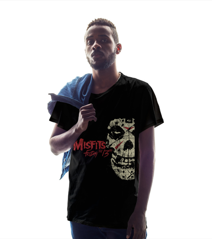 Misfits Friday The 13th Skull Horror Punk Crossover T-Shirt