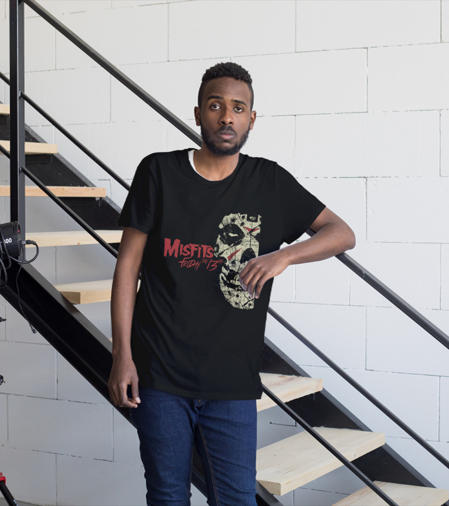 Misfits Friday The 13th Skull Horror Punk Crossover T-Shirt