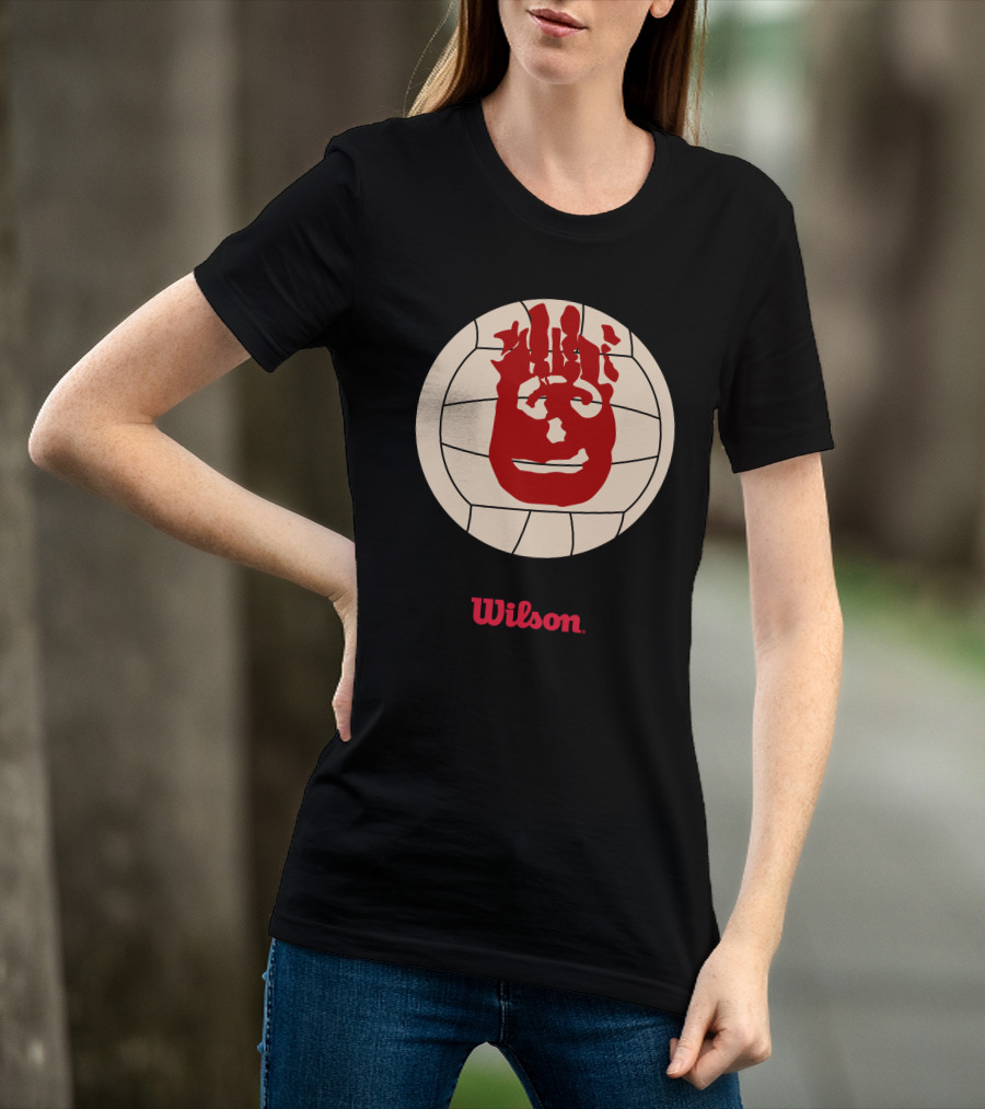 Wilson Volleyball Cast Away Movie Iconic Handprint Logo Ball T-Shirt