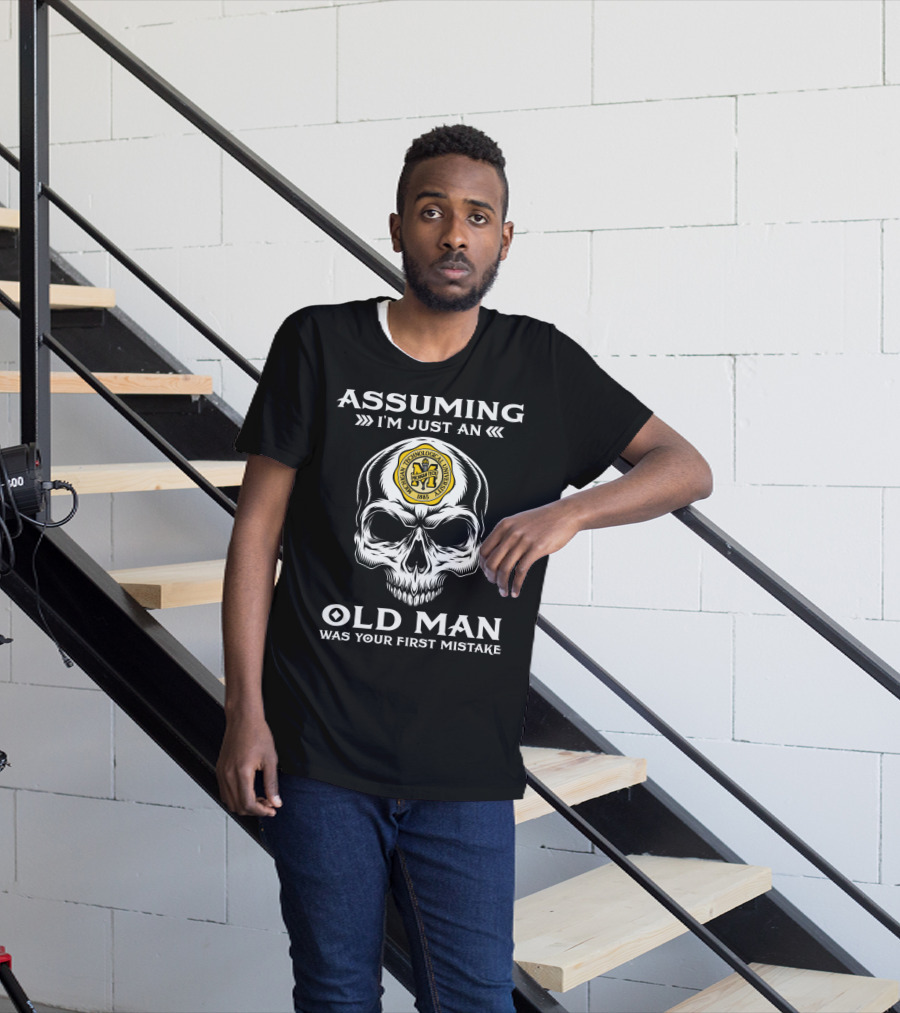 Assuming I'm Just An Old Man Michigan Technological University Crest Skull Design 1885 T-Shirt