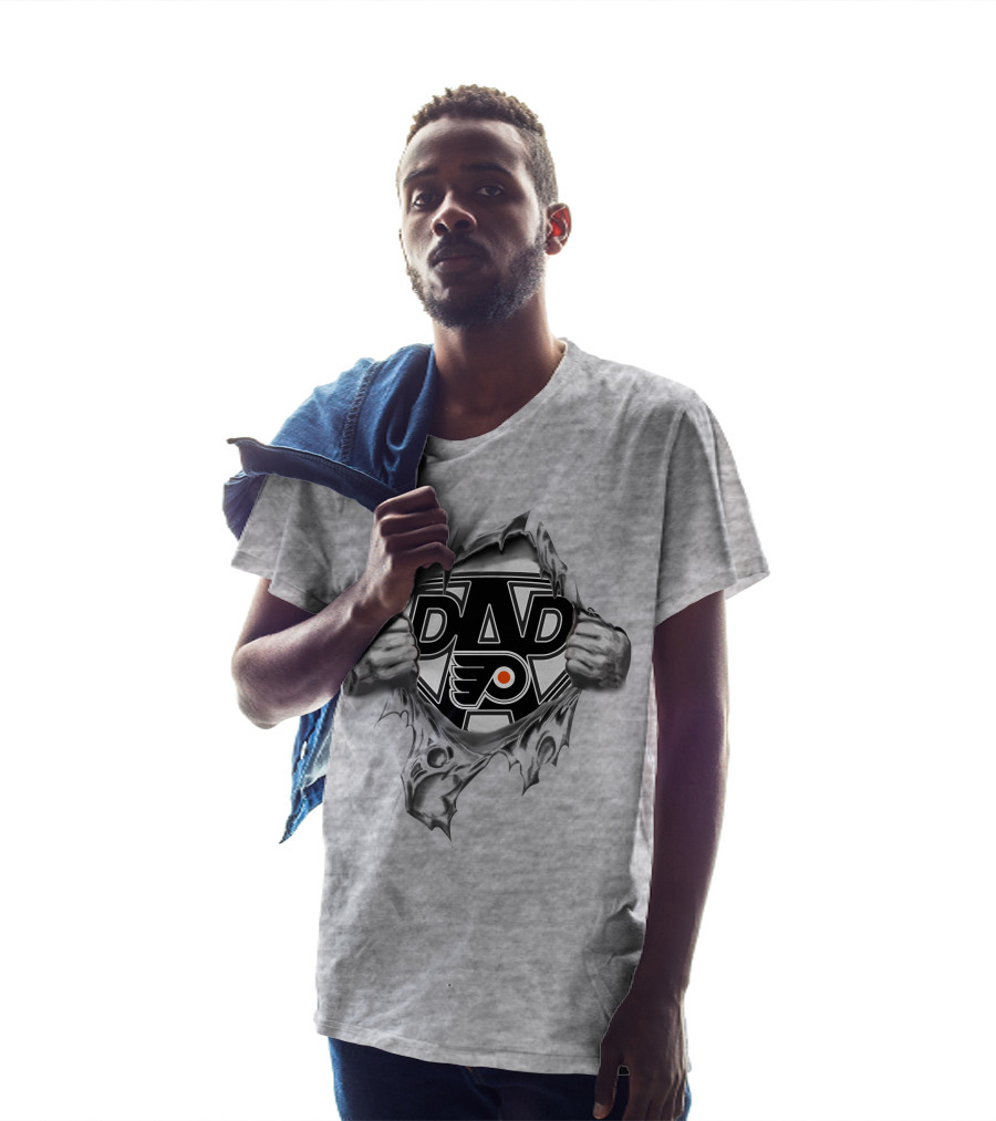 Philadelphia Flyers Super Dad Hidden Hero Fan T-Shirt