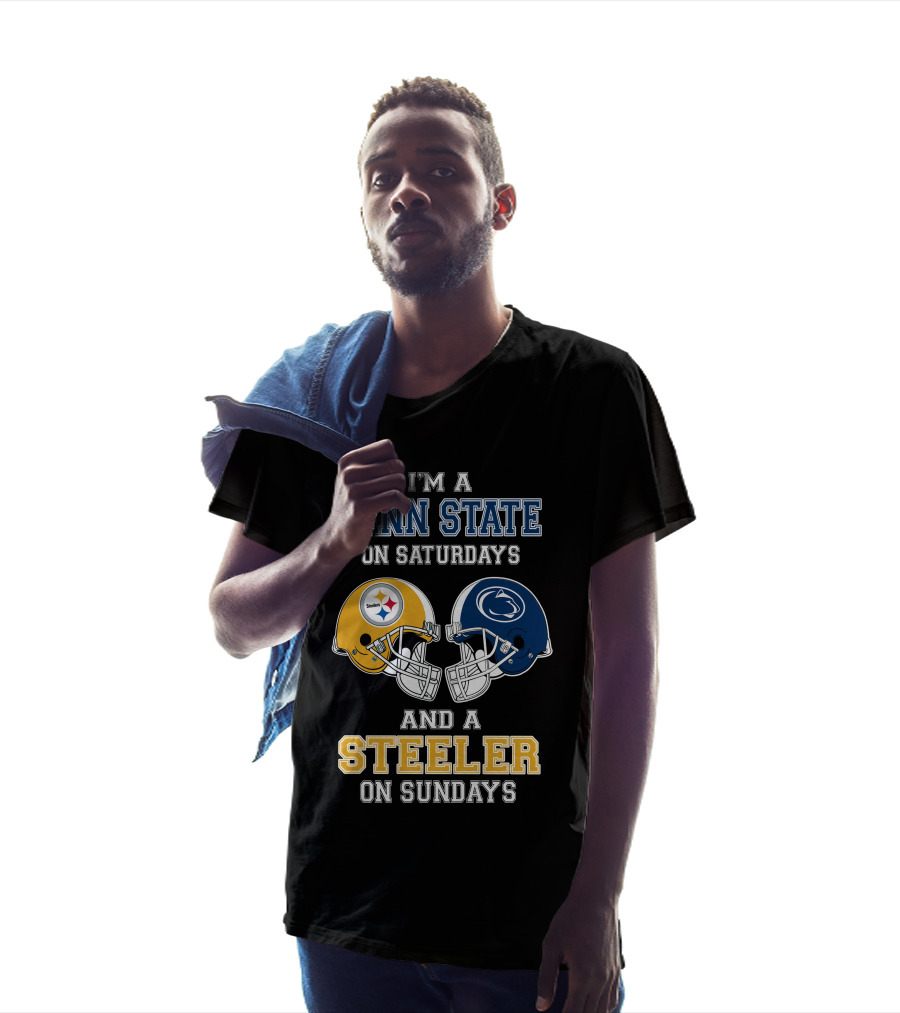 Penn State Saturdays Steelers Sundays Football Helmets T-Shirt