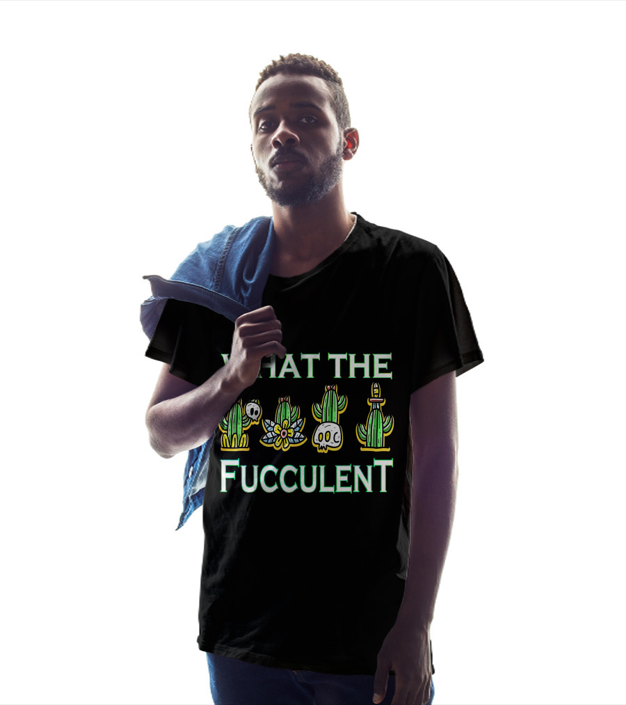 WHAT THE FUCCULENT Cactus Skull T-Shirt