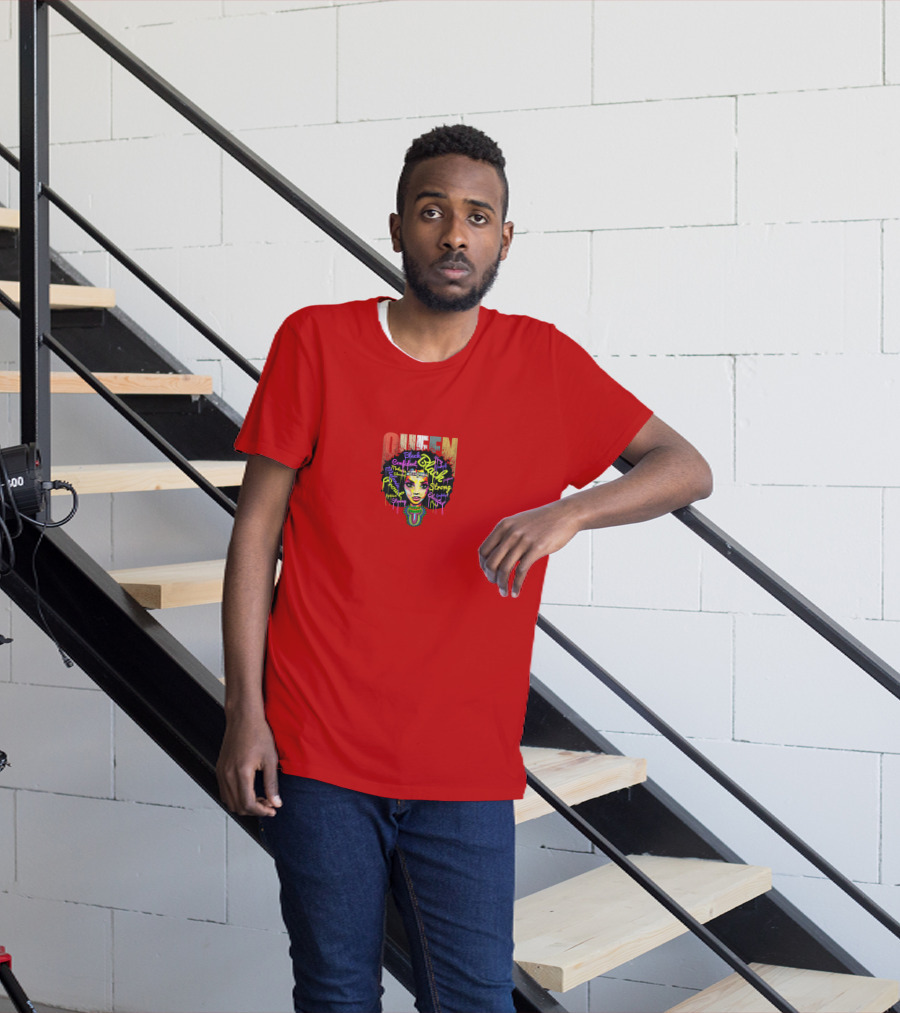 QUEEN Black Confident Melanin Proud Strong Educated Magic T-Shirt