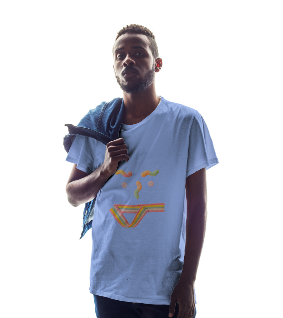 Sugar Smile Candy Face Rainbow T-Shirt