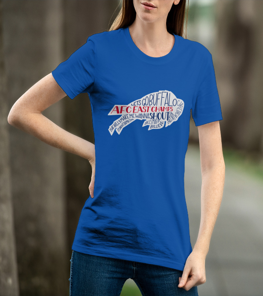 AFC East Champs Let's Go Buffalo Bills Mafia Shout T-Shirt