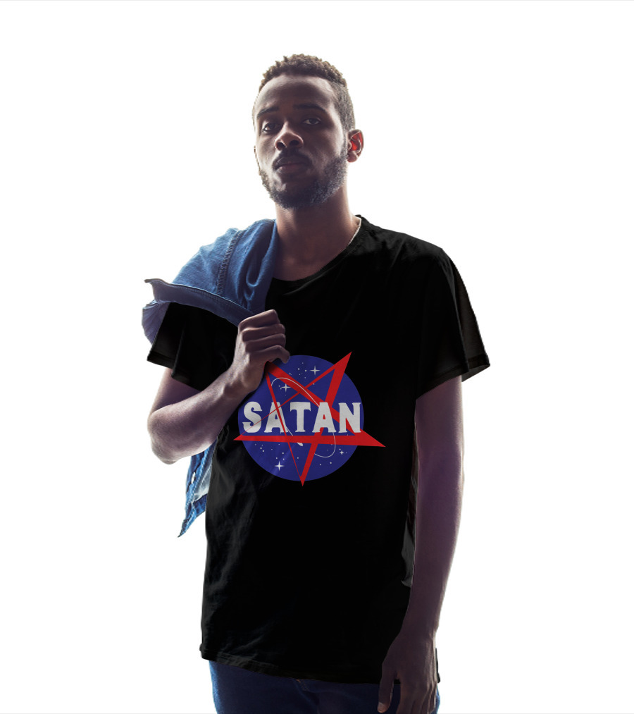 NASATAN SATAN Logo With Cosmos Elements T-Shirt