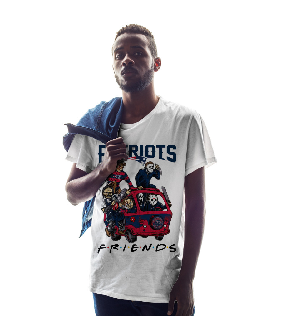 Patriots Friends Halloween Horror Icons In New England Team Van T-Shirt