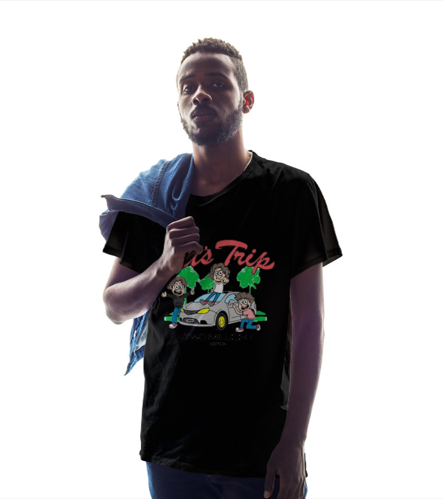 Let's Trip La Minivan Two Million Edition Fun Adventure Cartoon T-Shirt