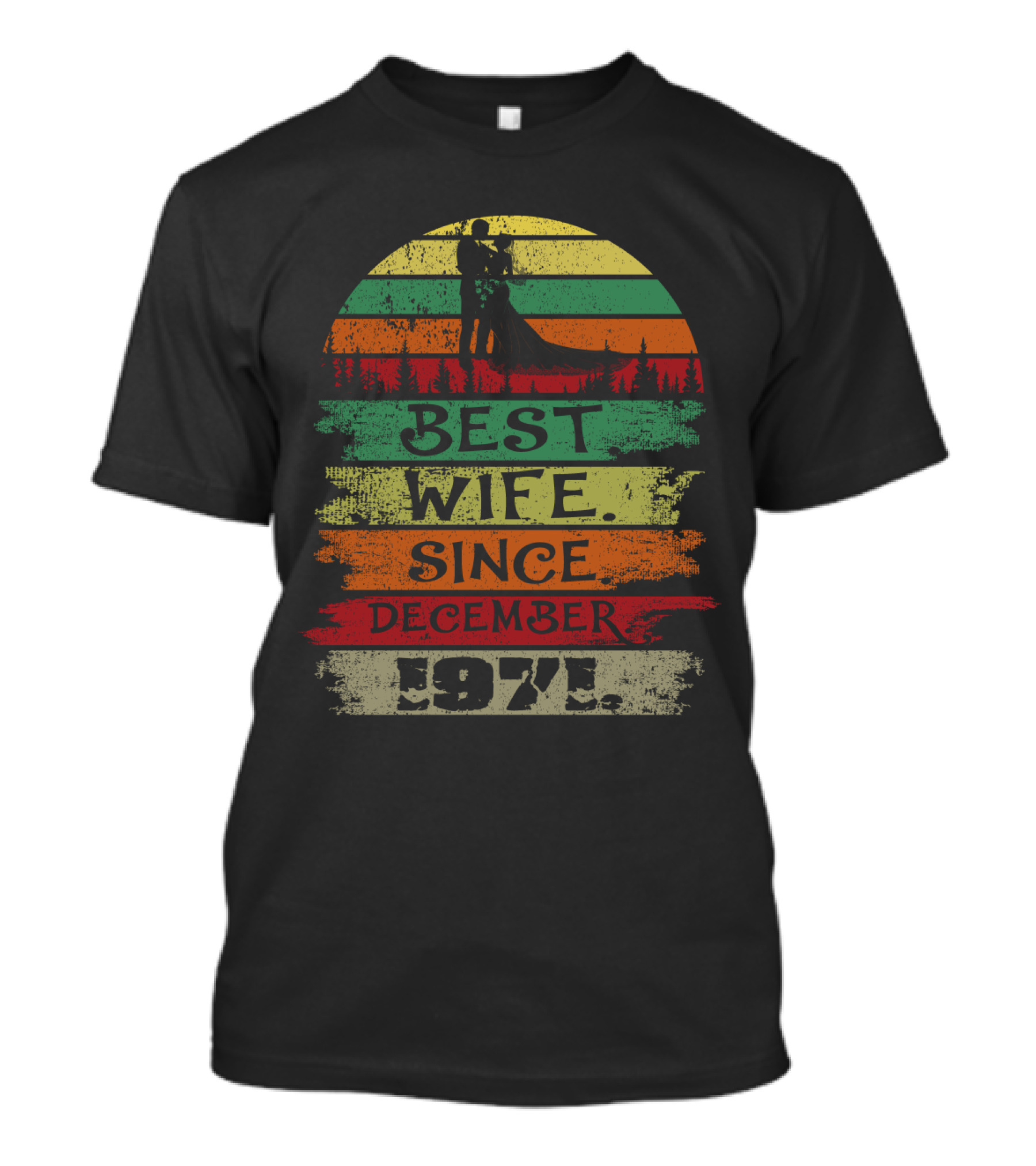 Best Wife Since December 1971 Retro T-Shirt