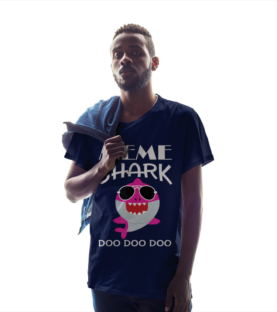 Meme Shark Doo Doo Doo Sunglasses Cool Cartoon T-Shirt