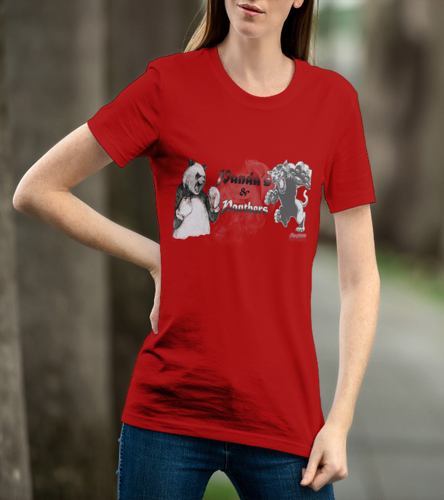 Panda's And Panthers Boxing Face-Off T-Shirt