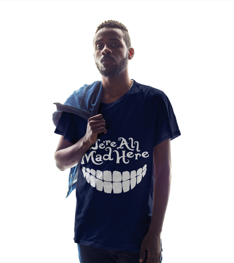 Cheshire Cat We're All Mad Here Alice In Wonderland T-Shirt