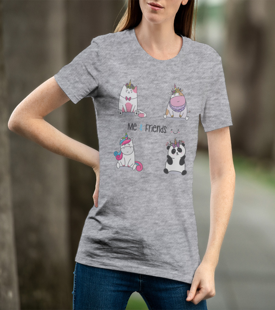 Me And Friends Cute Animal Collection T-Shirt