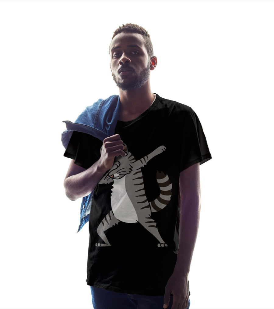 American Curl Cat Dabbing Pose T-Shirt
