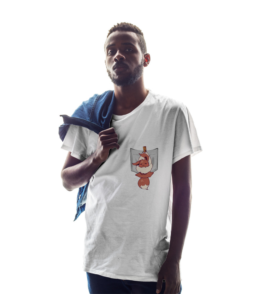 Eevee Pokémon Hanging Cute Pocket T-Shirt