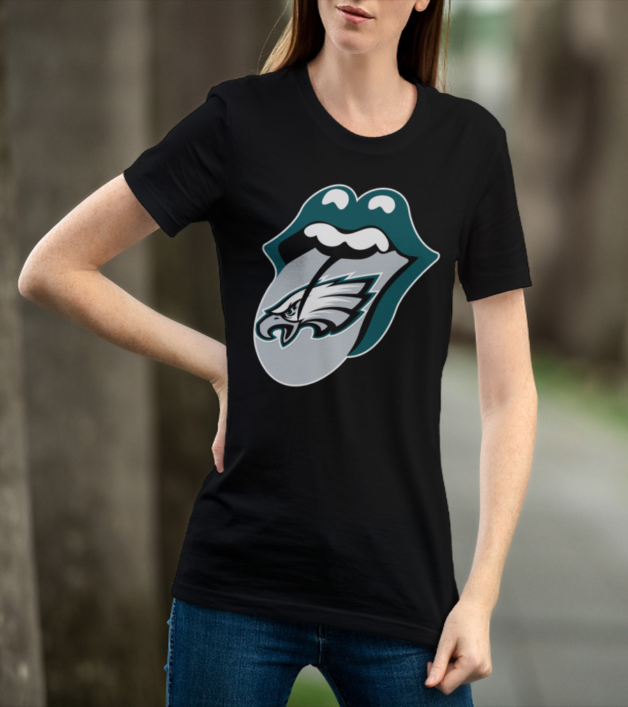Rolling Stones Philadelphia Eagles Inspired Tongue T-Shirt