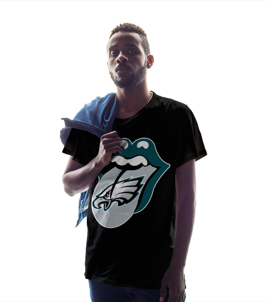 Rolling Stones Philadelphia Eagles Inspired Tongue T-Shirt