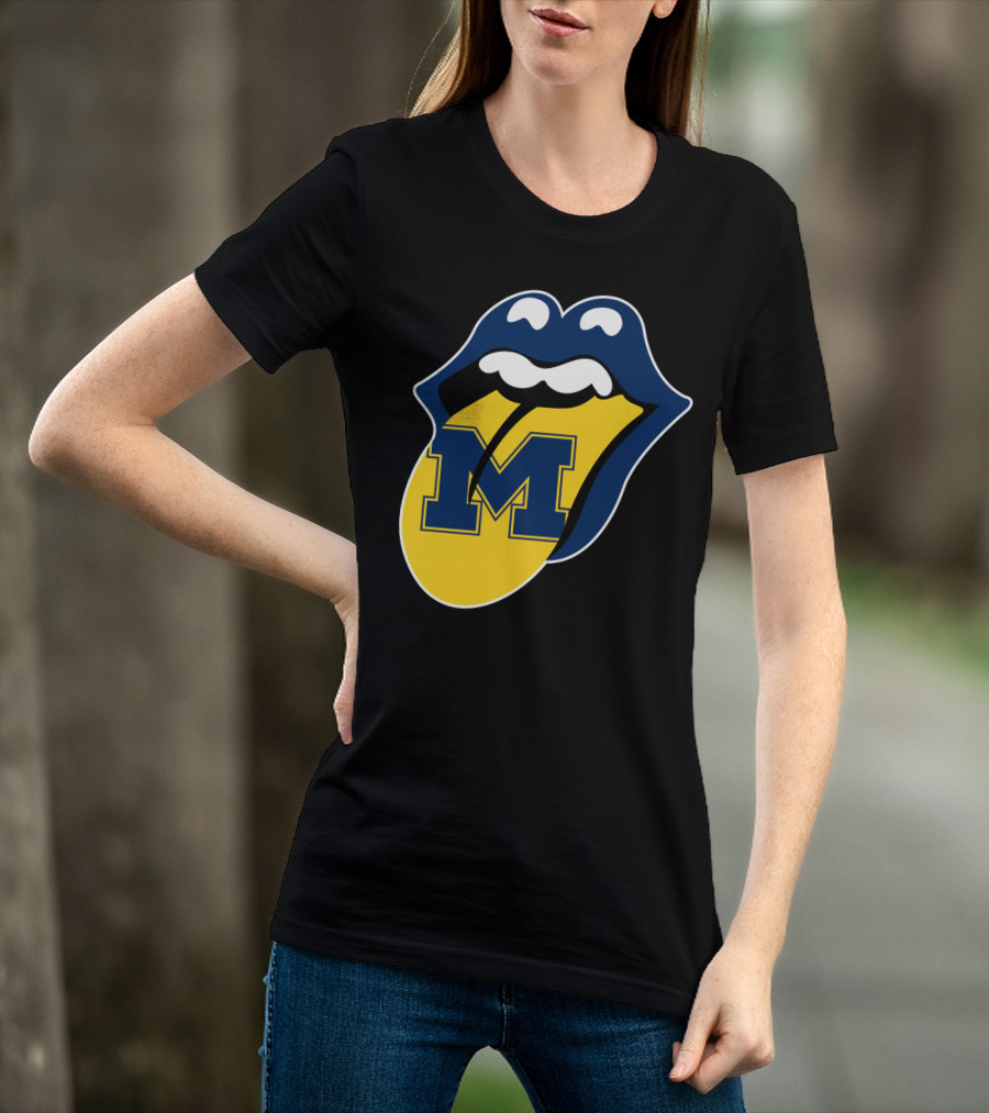 Michigan Wolverines Rolling Stones T-Shirt