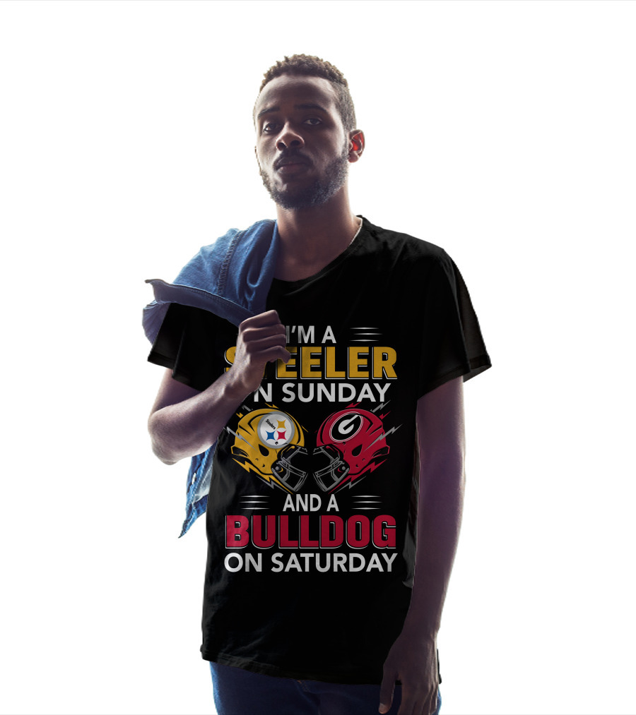 I'm A Steeler On Sunday And A Bulldog On Saturday T-Shirt