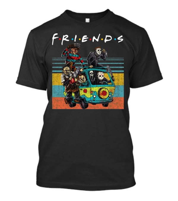 F.R.I.E.N.D.S Horror Movie Characters In Van T-Shirt