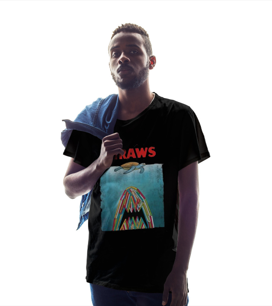 STRAWS Turtle Ocean Straws Mouth T-Shirt