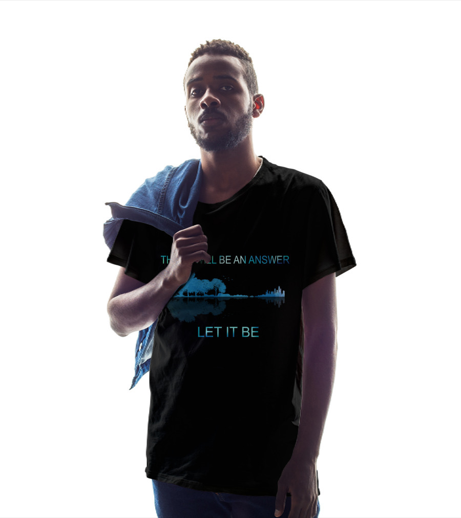 There Will Be An Answer Let It Be Guitar Forest Skyline T-Shirt