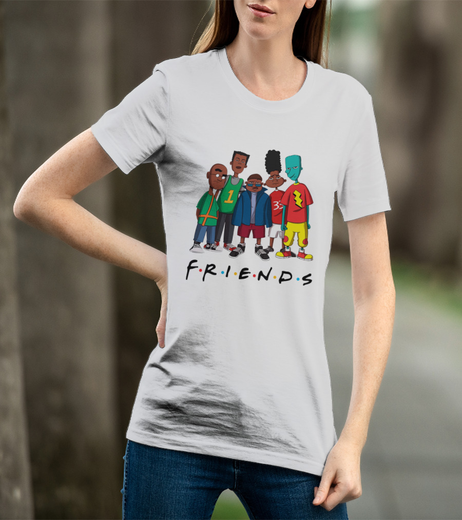 F.R.I.E.N.D.S Characters With 90s Animated T-Shirt