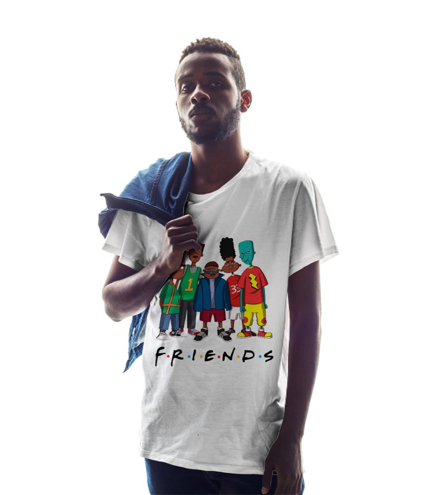 F.R.I.E.N.D.S Characters With 90s Animated T-Shirt