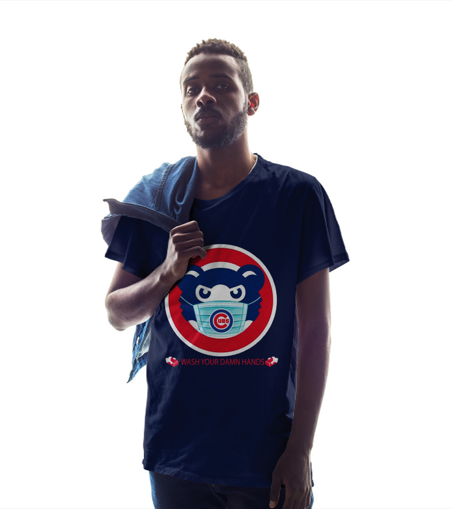 Chicago Cubs Masked Bear Wash Your Damn Hands T-Shirt