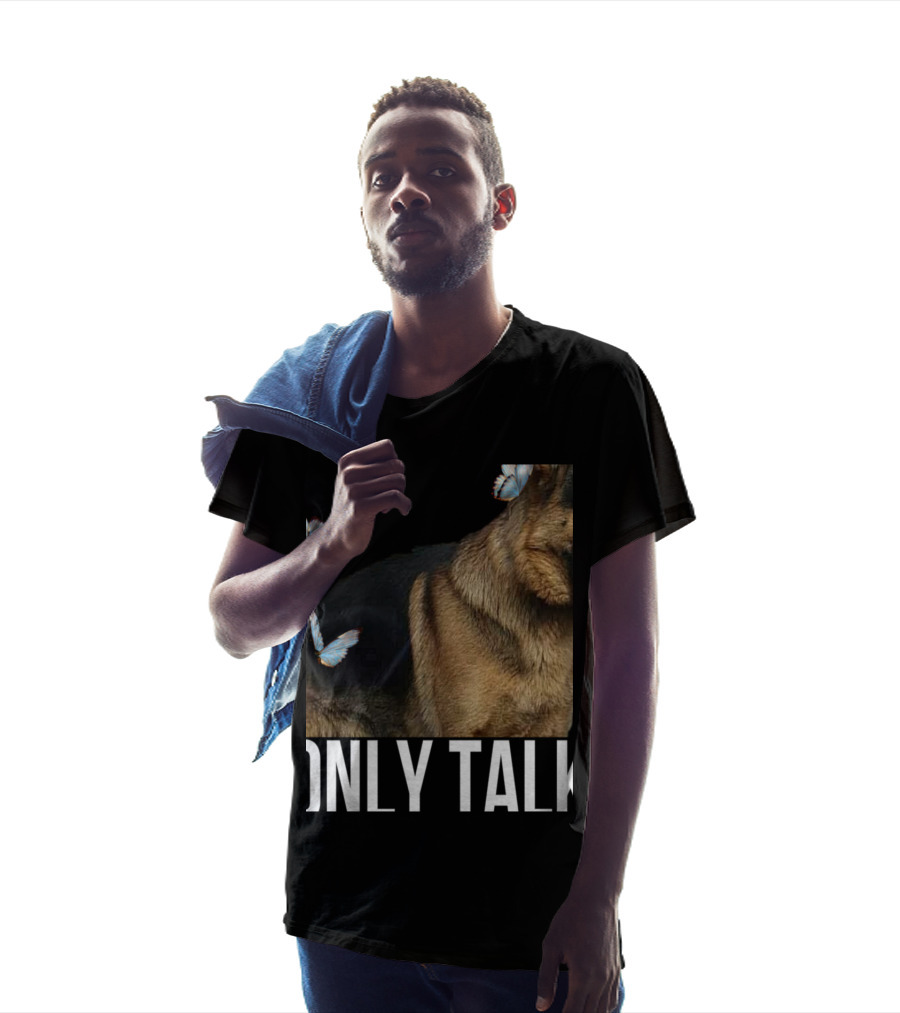 Leave Me Alone Funny German Shepherd Only Talk Butterflies T-Shirt