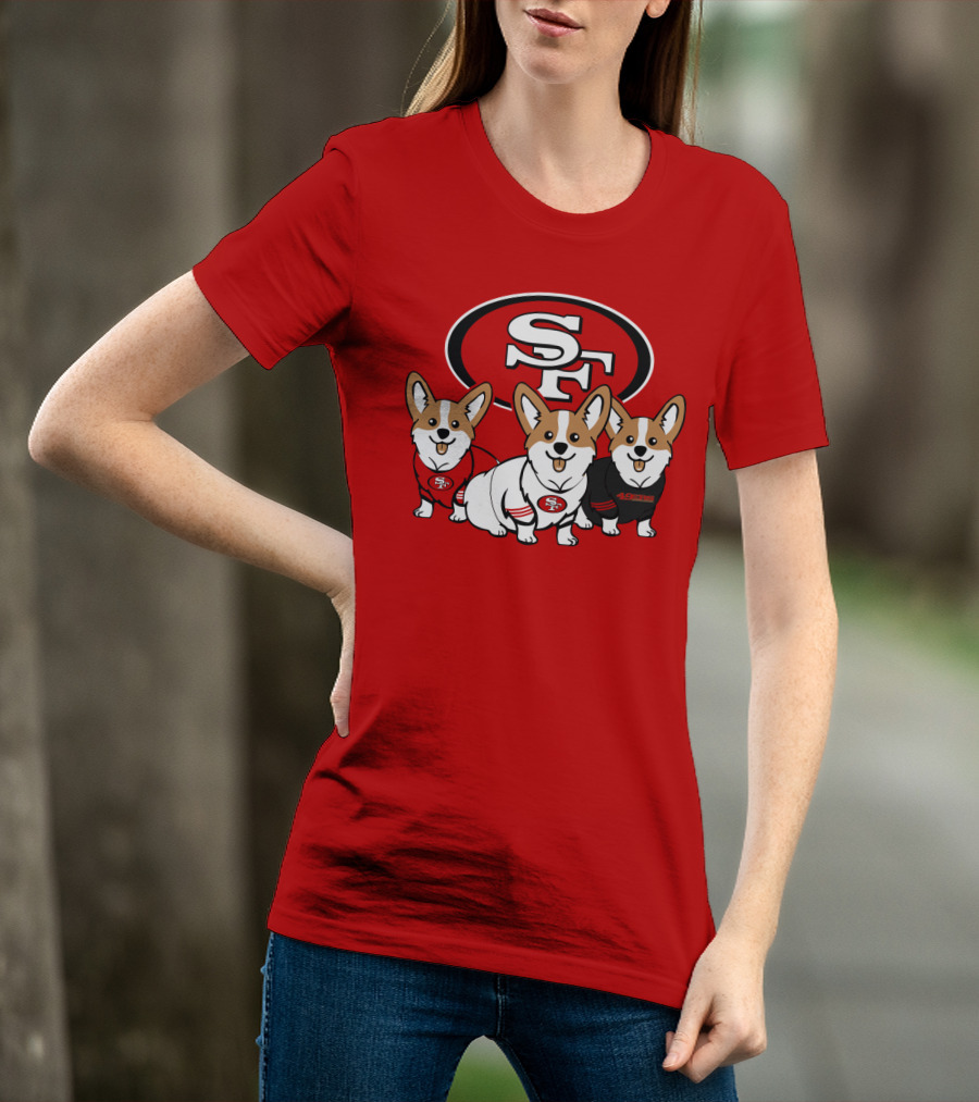San Francisco 49ers Corgi  T-Shirt