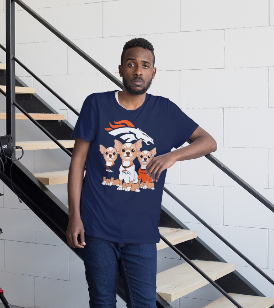 Denver Broncos Chihuahua Trio T-Shirt