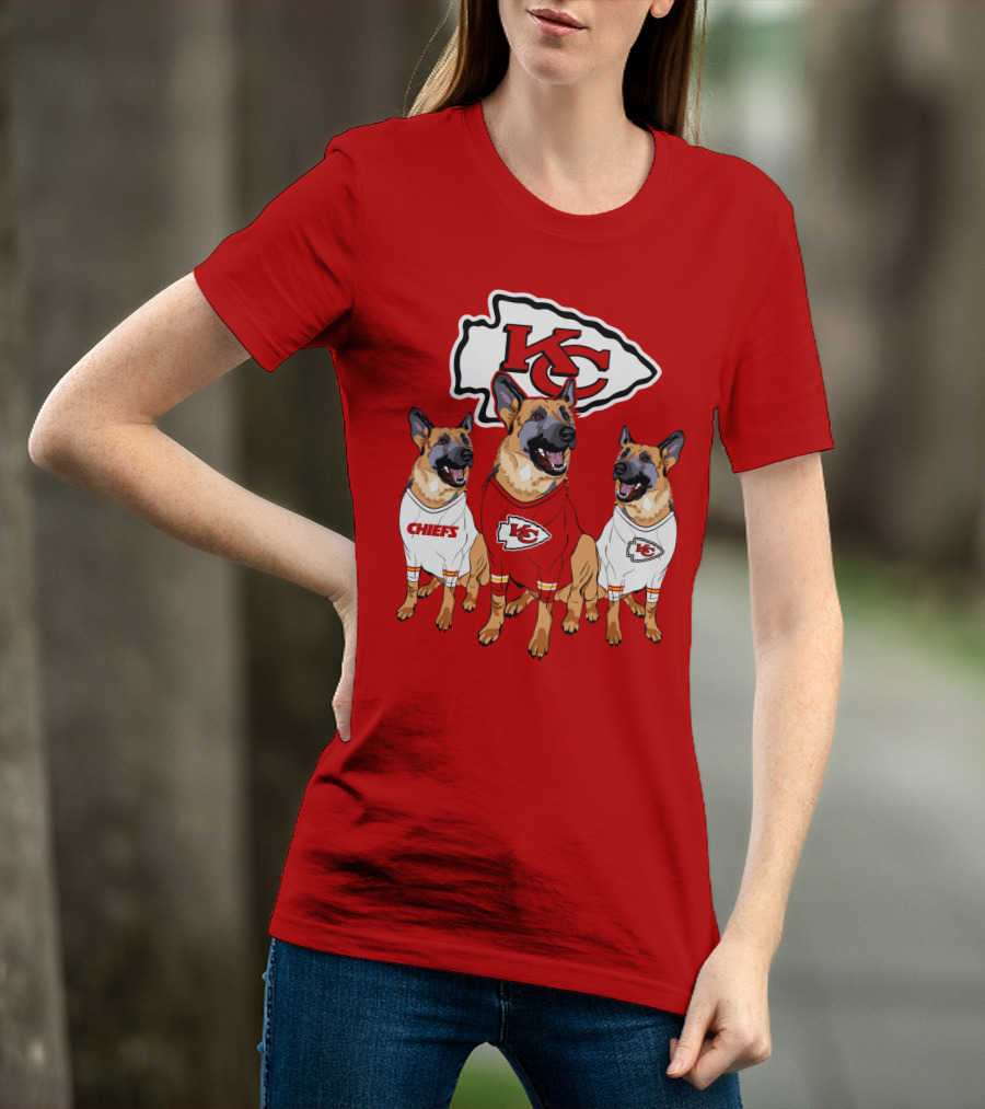 Kansas City Chiefs  German Shepherd T-Shirt