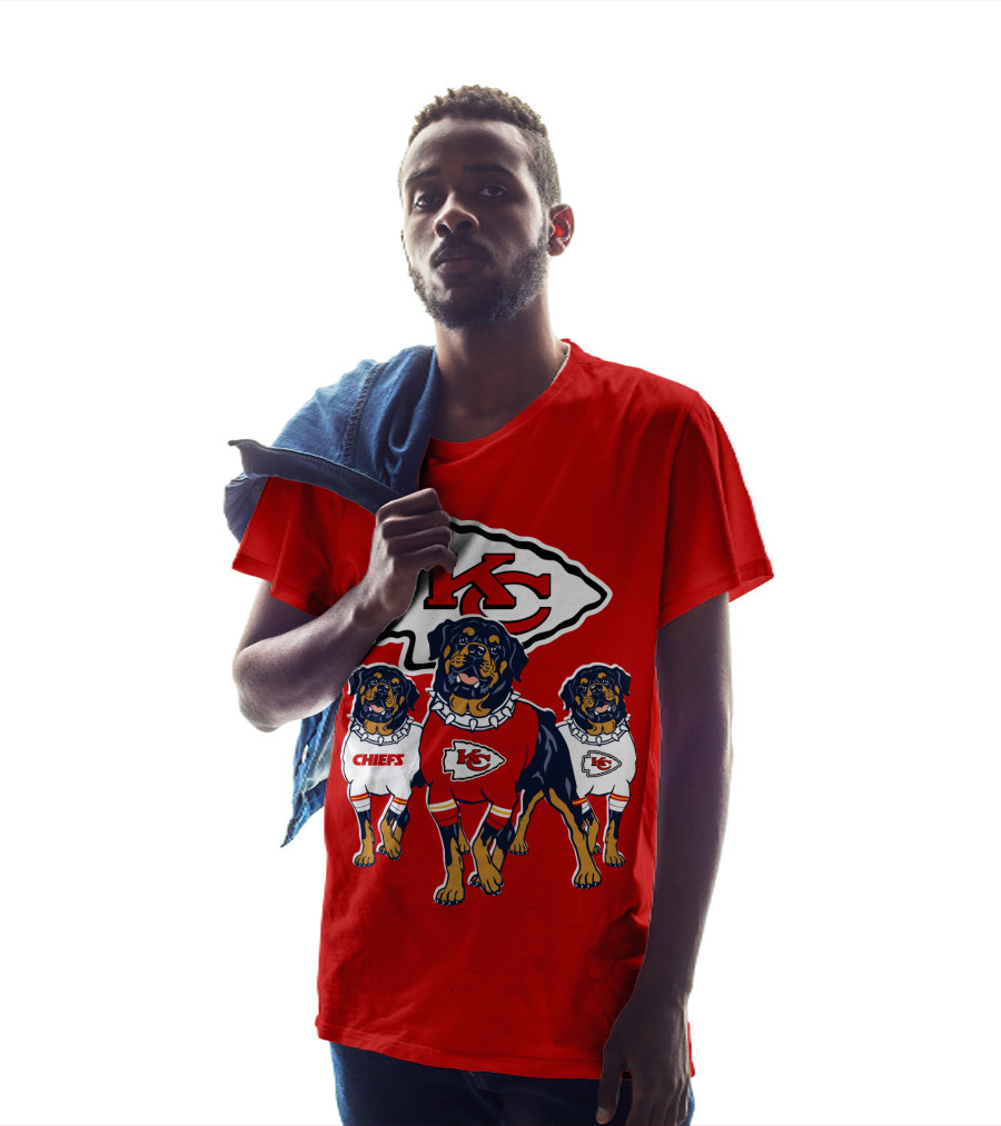 Kansas City Chiefs Rottweiler Trio T-Shirt