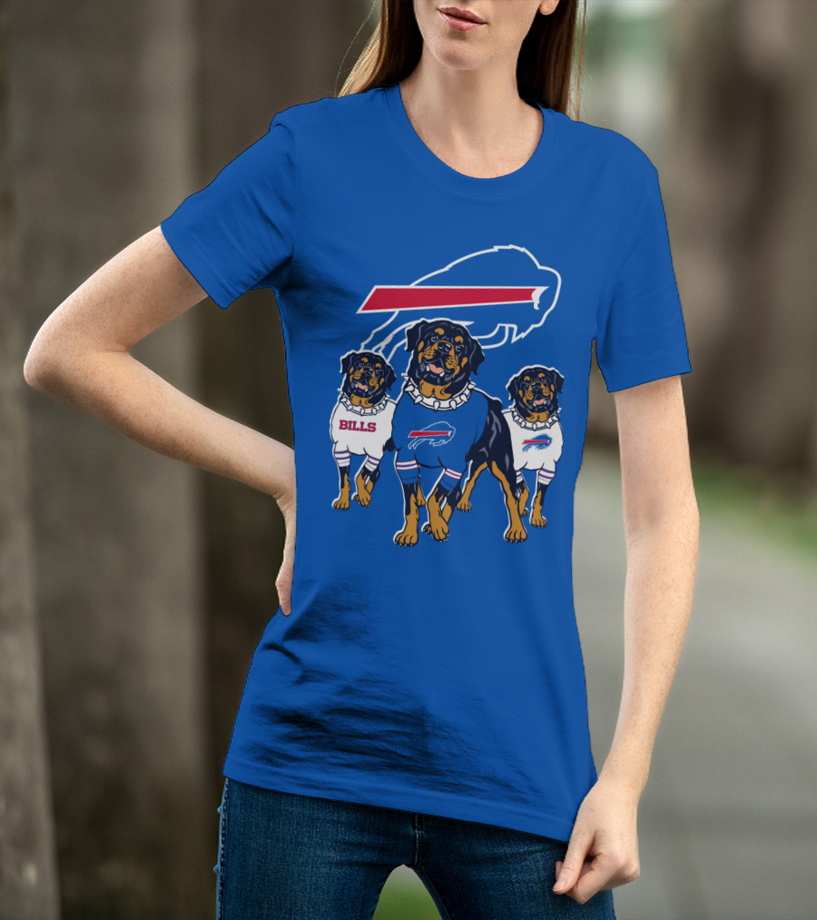 Buffalo Bills Rottweiler Trio Blue Spirit T-Shirt