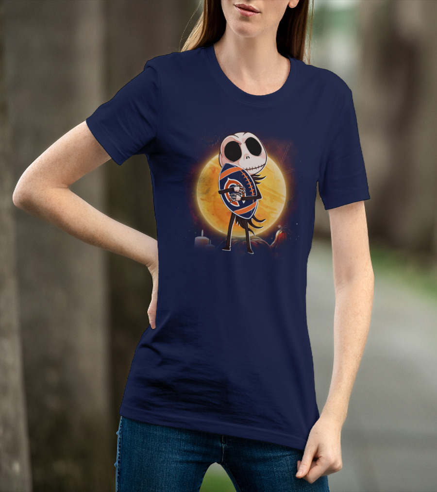 Jack Holding Bears Football In Moonlight T-Shirt
