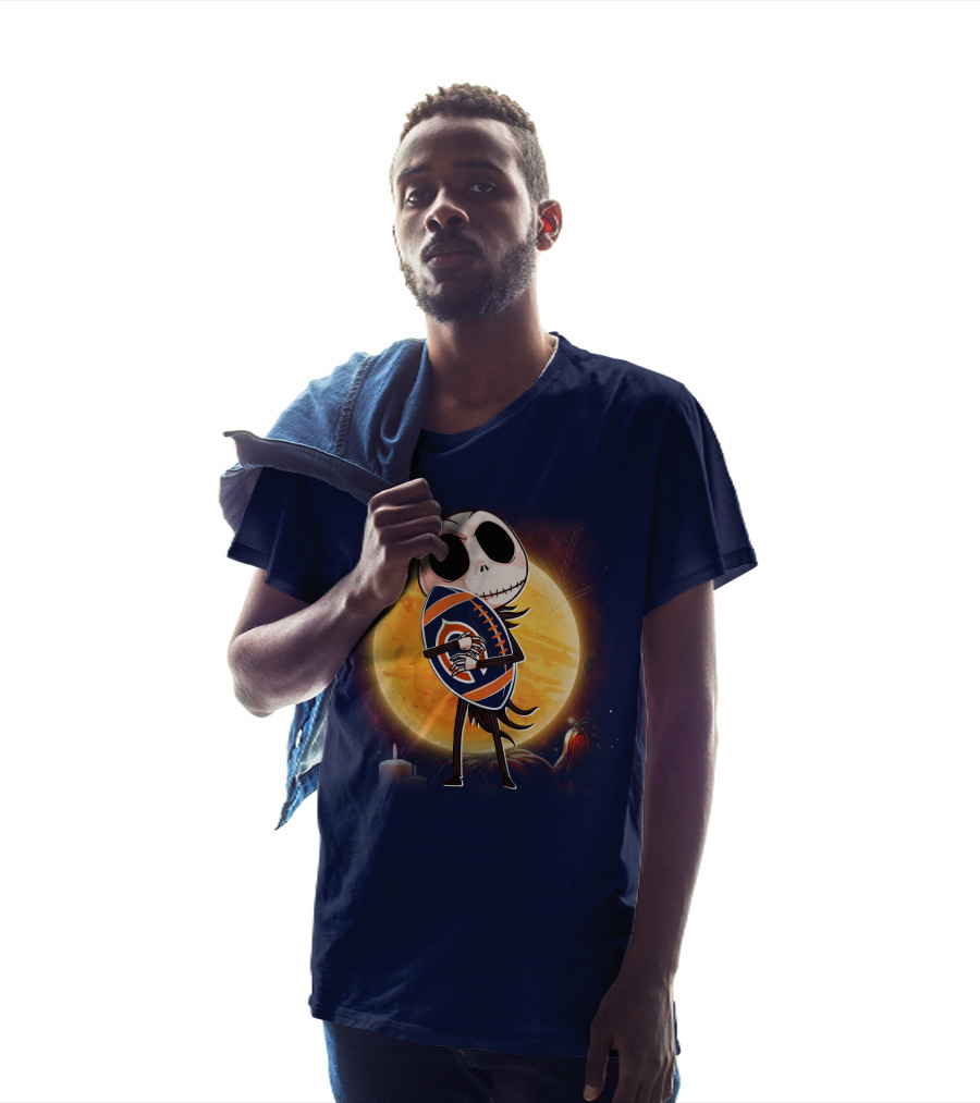 Jack Holding Bears Football In Moonlight T-Shirt