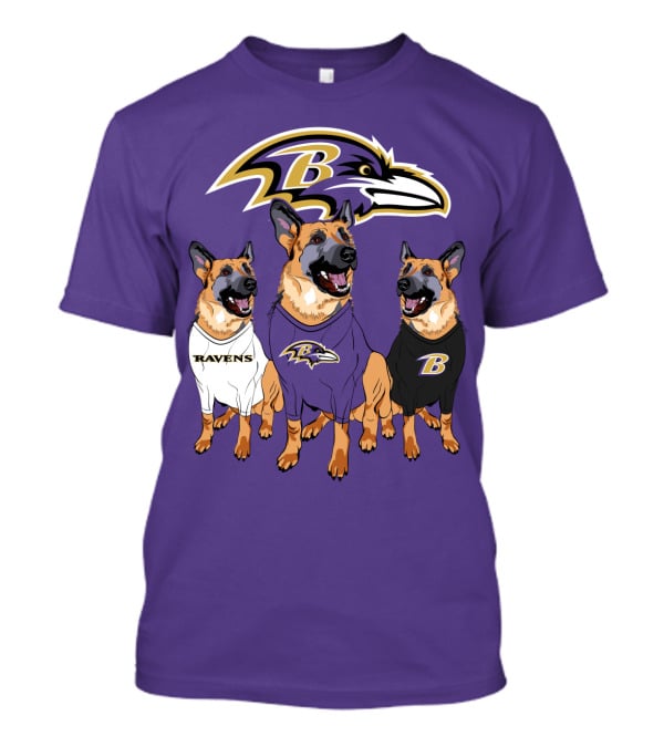 Ravens German Shepherd Trio T-Shirt