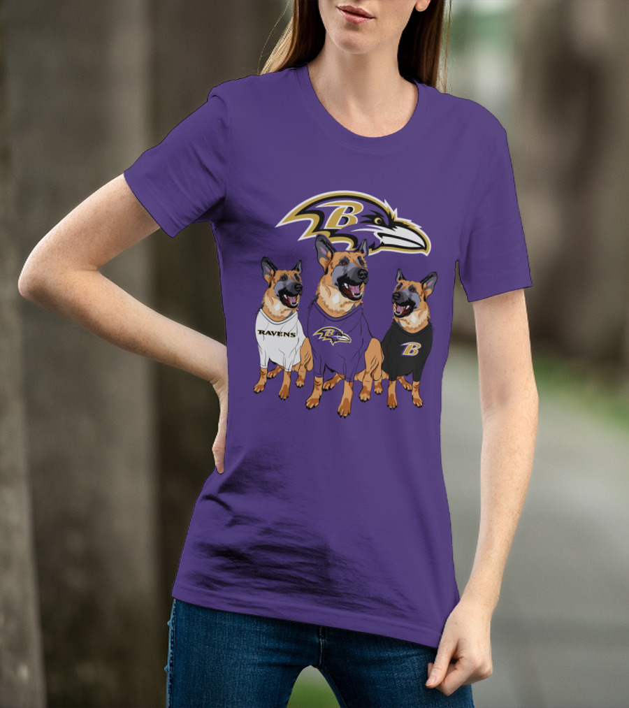 Ravens German Shepherd Trio T-Shirt