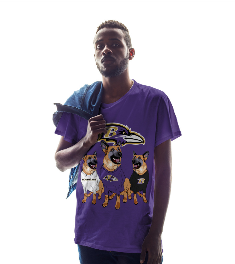 Ravens German Shepherd Trio T-Shirt