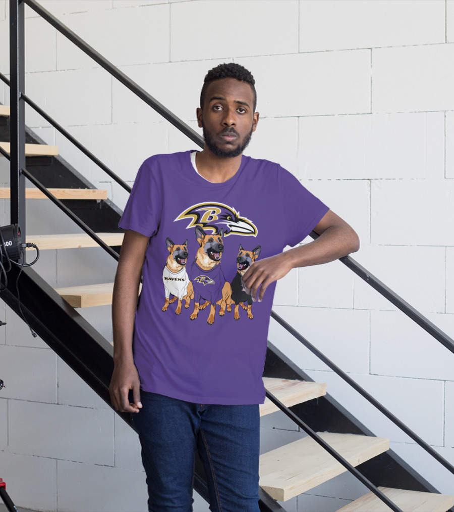 Ravens German Shepherd Trio T-Shirt