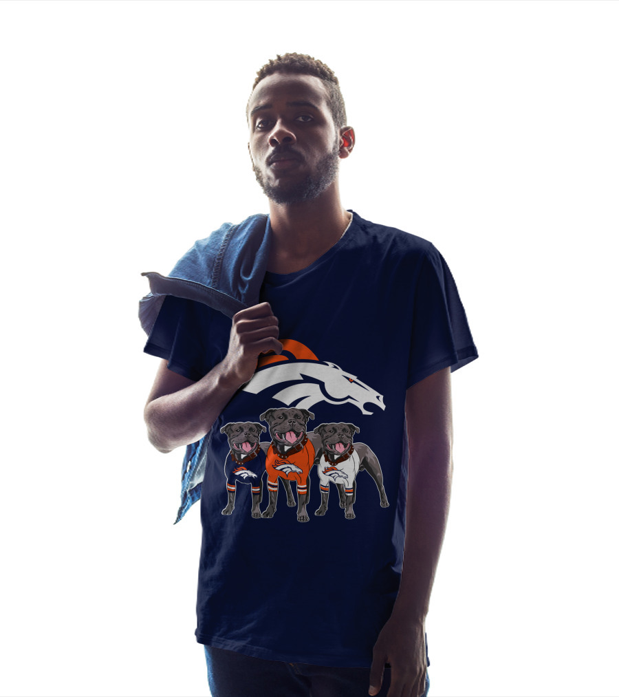 Denver Broncos Pitfull Dog Trio T-Shirt