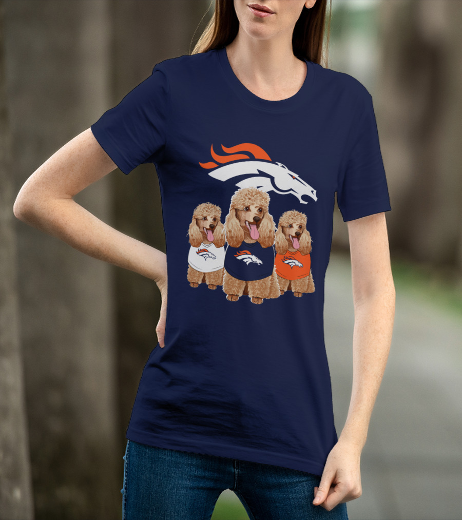 Denver Broncos Poodle T-Shirt
