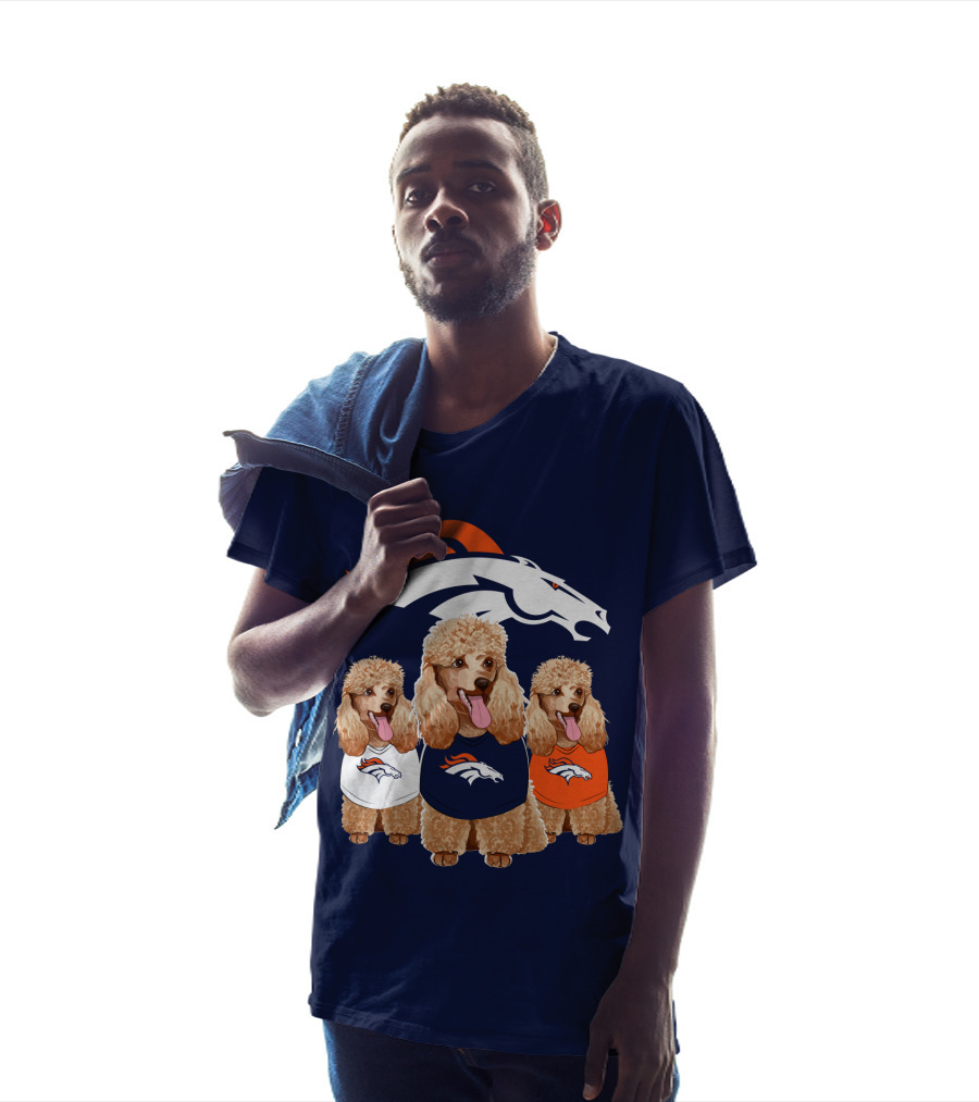 Denver Broncos Poodle T-Shirt