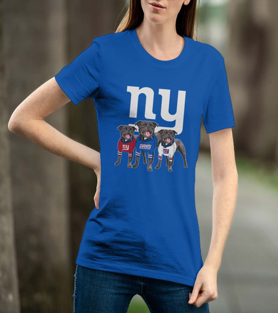 Ny Giants Pug Trio T-Shirt