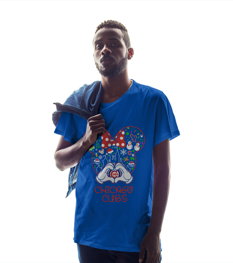 Chicago Cubs Christmas Minnie Ears T-Shirt
