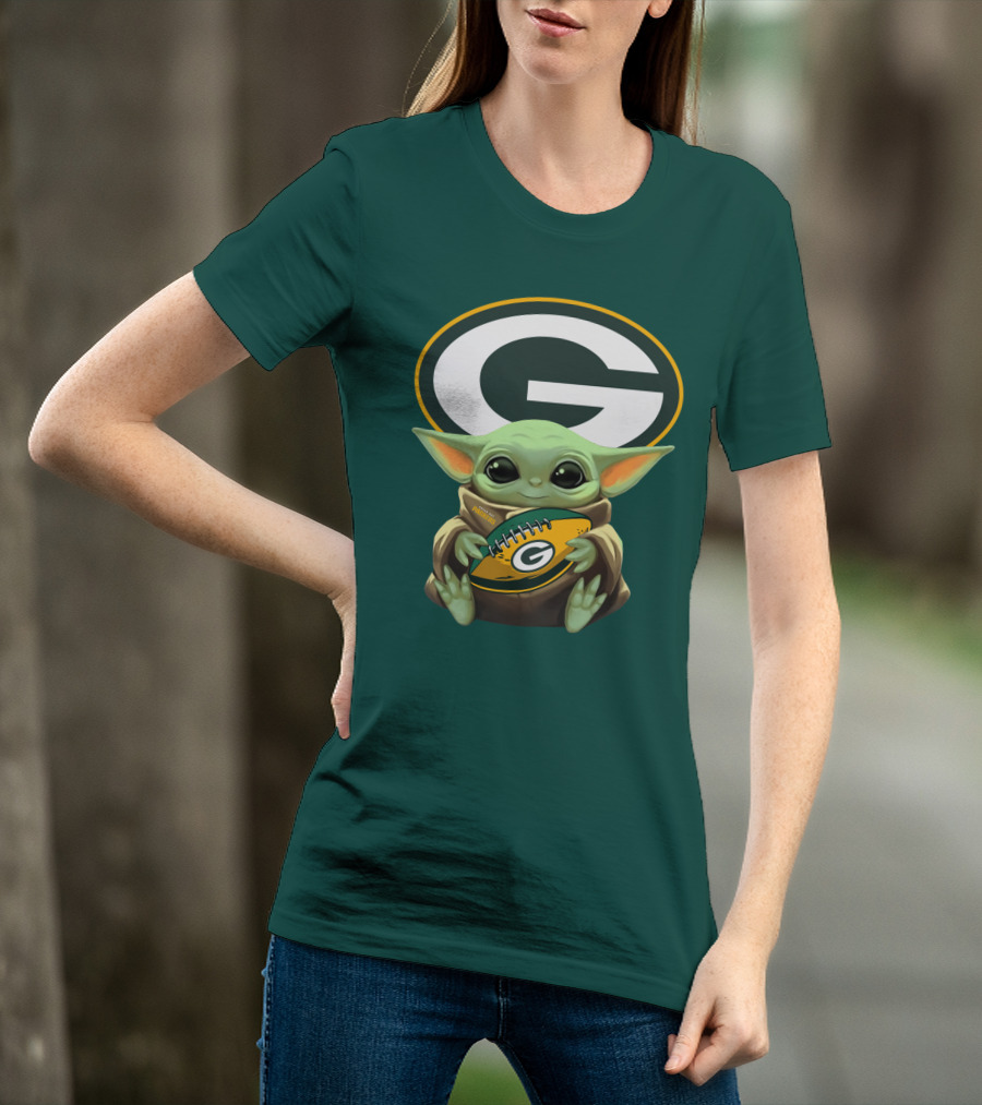 Grogu Green Bay Packers Football Fan T-Shirt