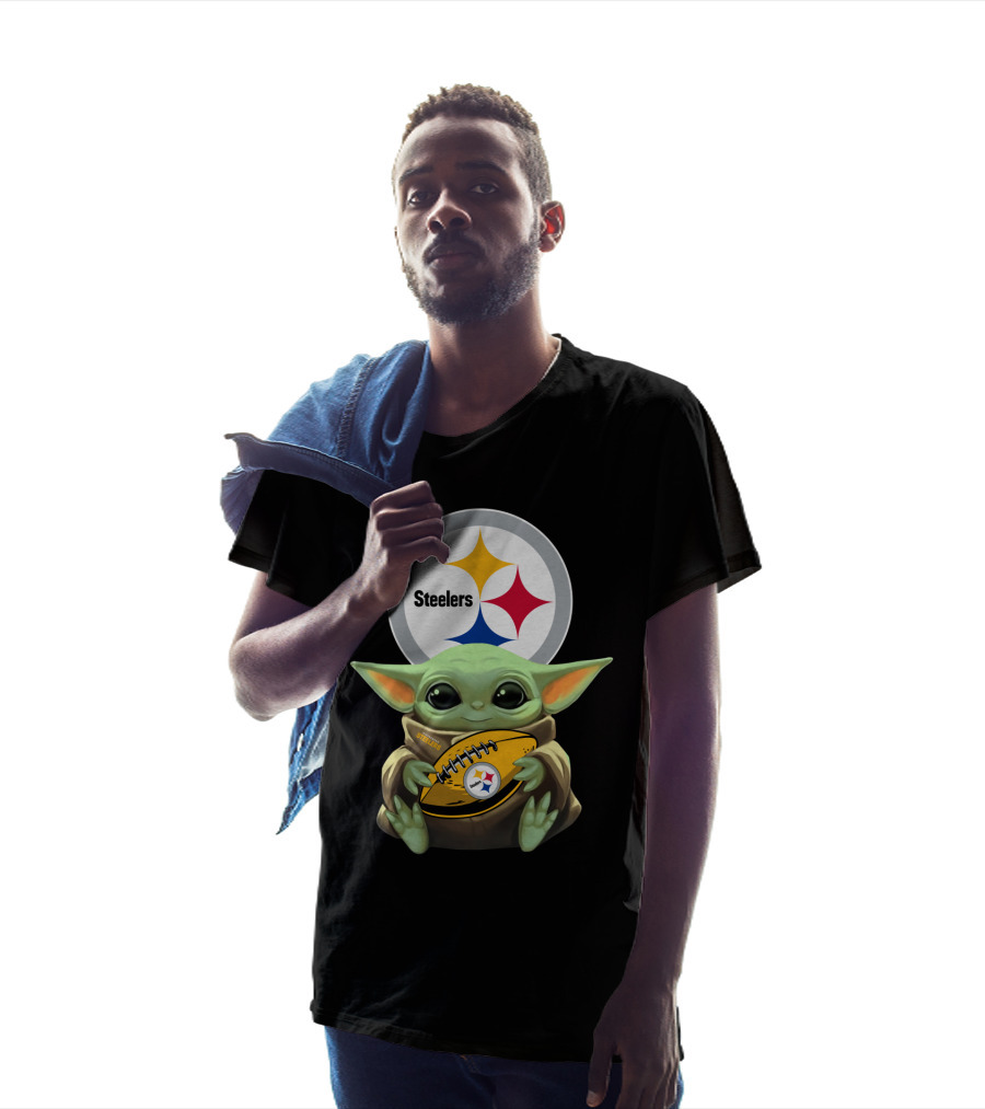 Baby Yoda Steelers Nfl Football T-Shirt